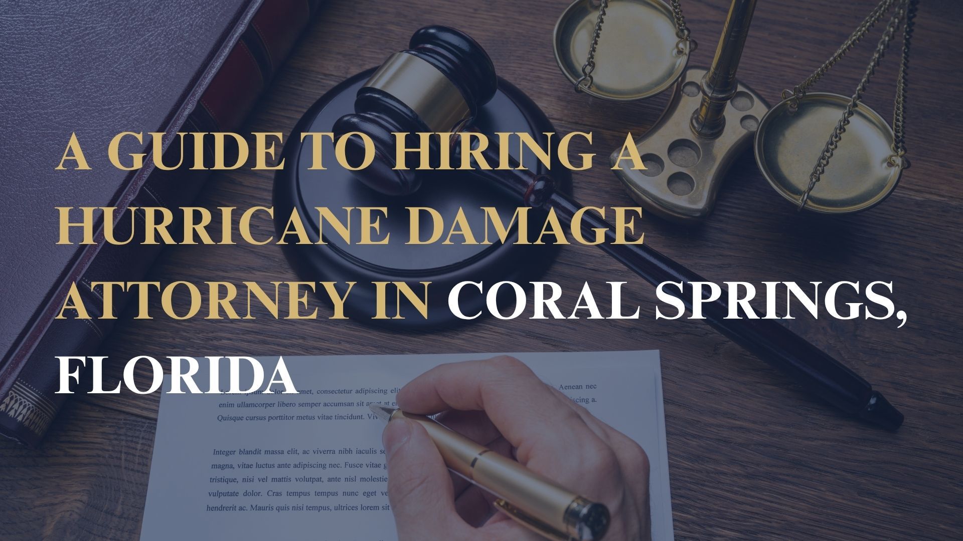 A Guide to Hiring a Hurricane Damage Attorney in Coral Springs, Florida