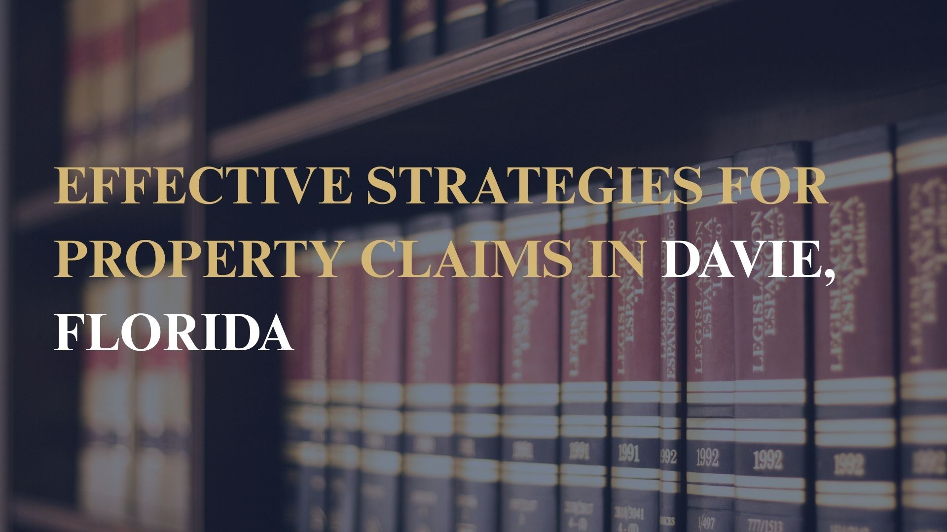Effective Strategies for Property Claims in Davie, Florida