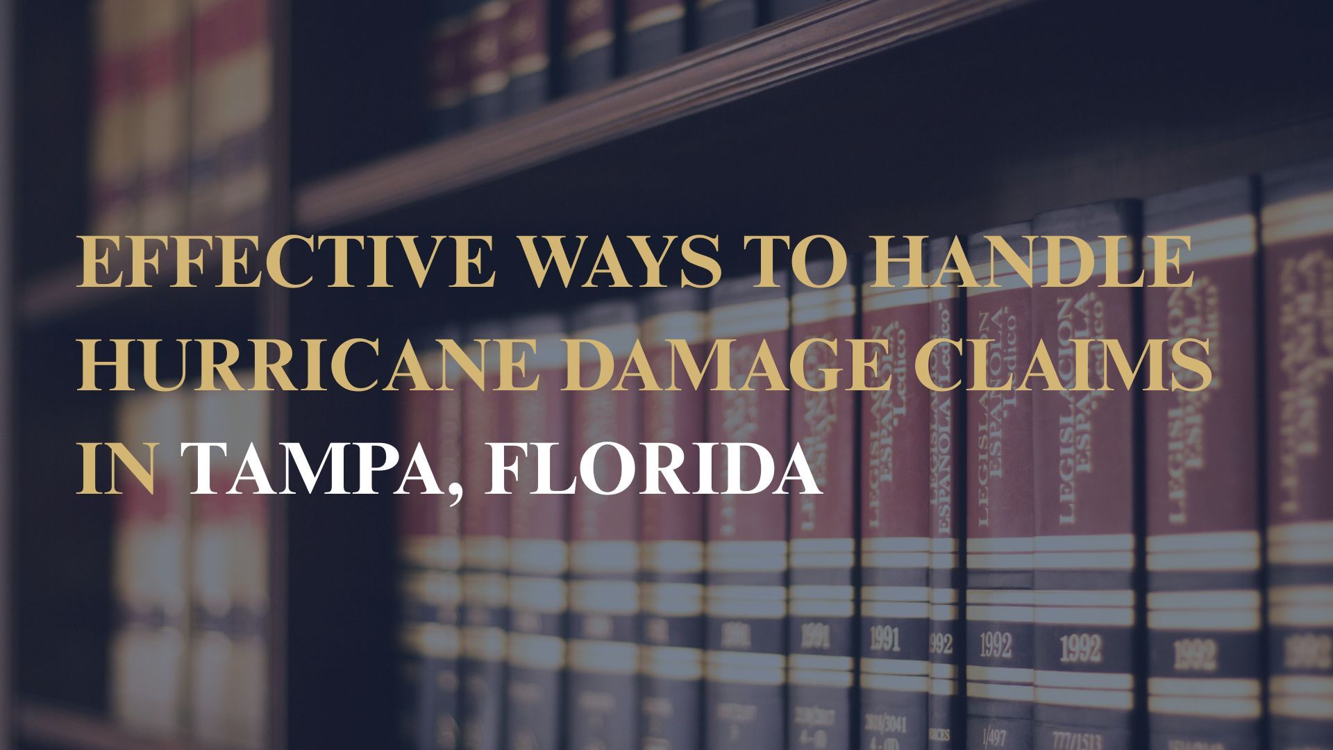 Effective Ways to Handle Hurricane Damage Claims in Tampa, Florida