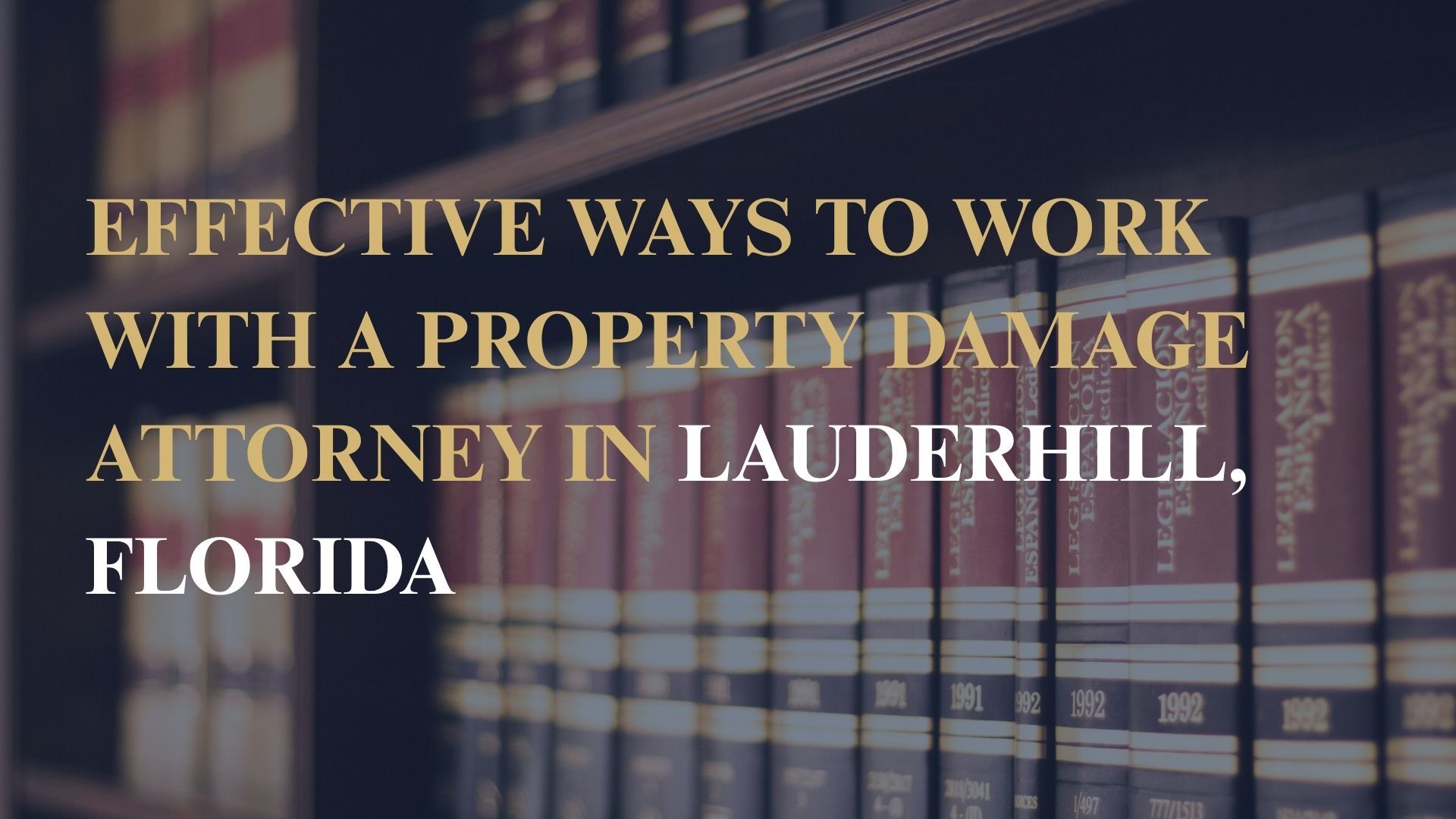 Effective Ways to Work with a Property Damage Attorney in Lauderhill, Florida
