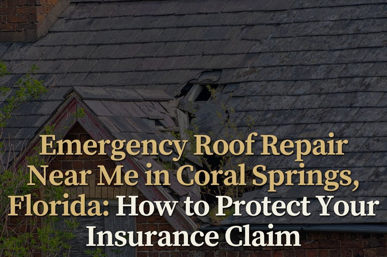 Emergency Roof Repair Near Me in Coral Springs, Florida: How to Protect Your Insurance Claim
