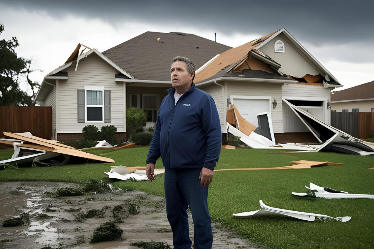 Great Lakes Insurance SE Assessing House Damage