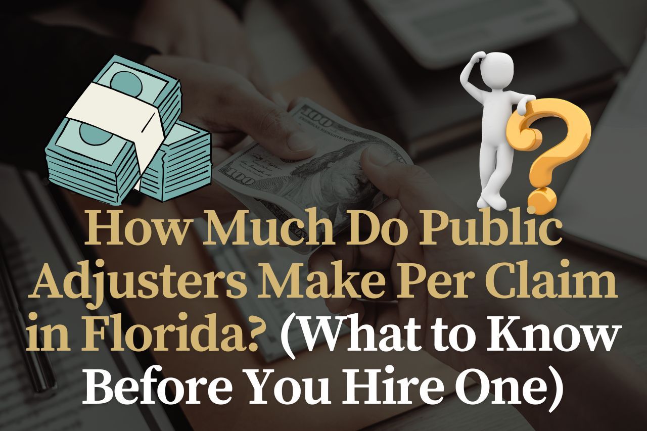 How Much Do Public Adjusters Make Per Claim in Florida? (What to Know Before You Hire One)