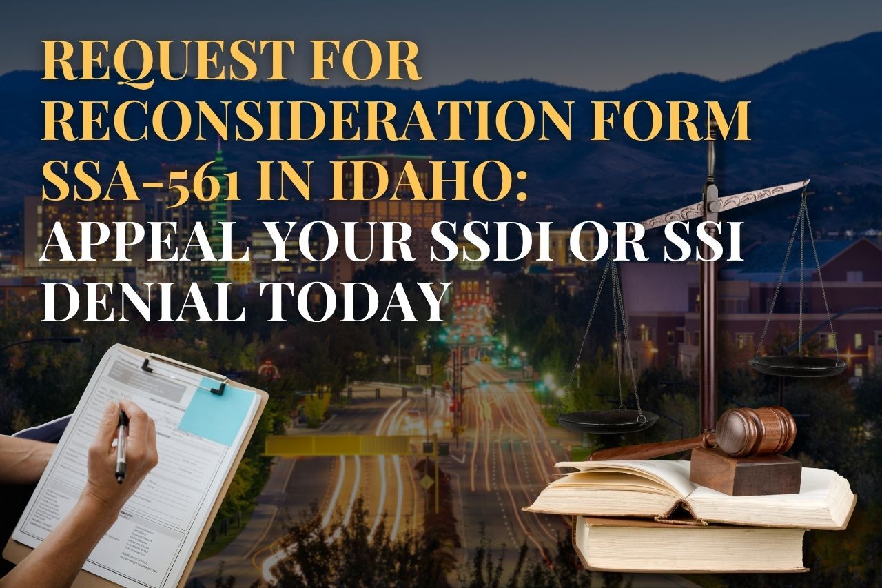 Request for Reconsideration Form SSA-561 in Idaho: Appeal Your SSDI or SSI Denial Today