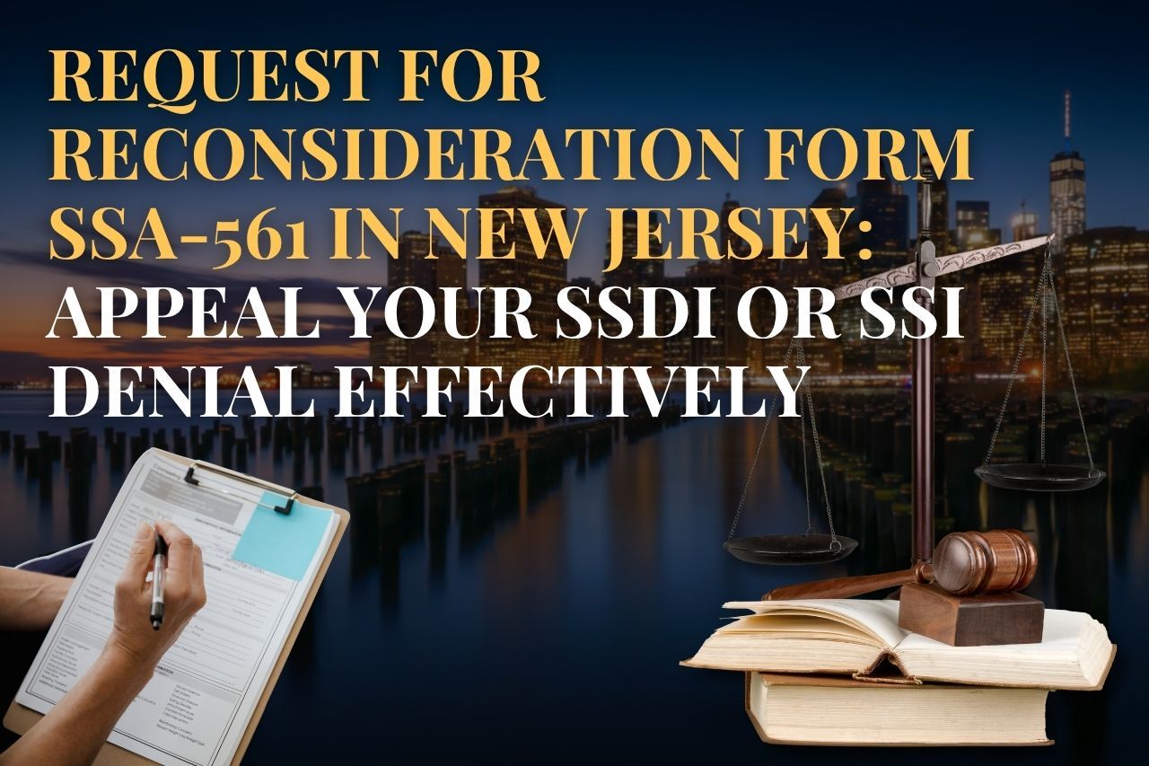 Request for Reconsideration Form SSA-561 in New Jersey: Appeal Your SSDI or SSI Denial Effectively