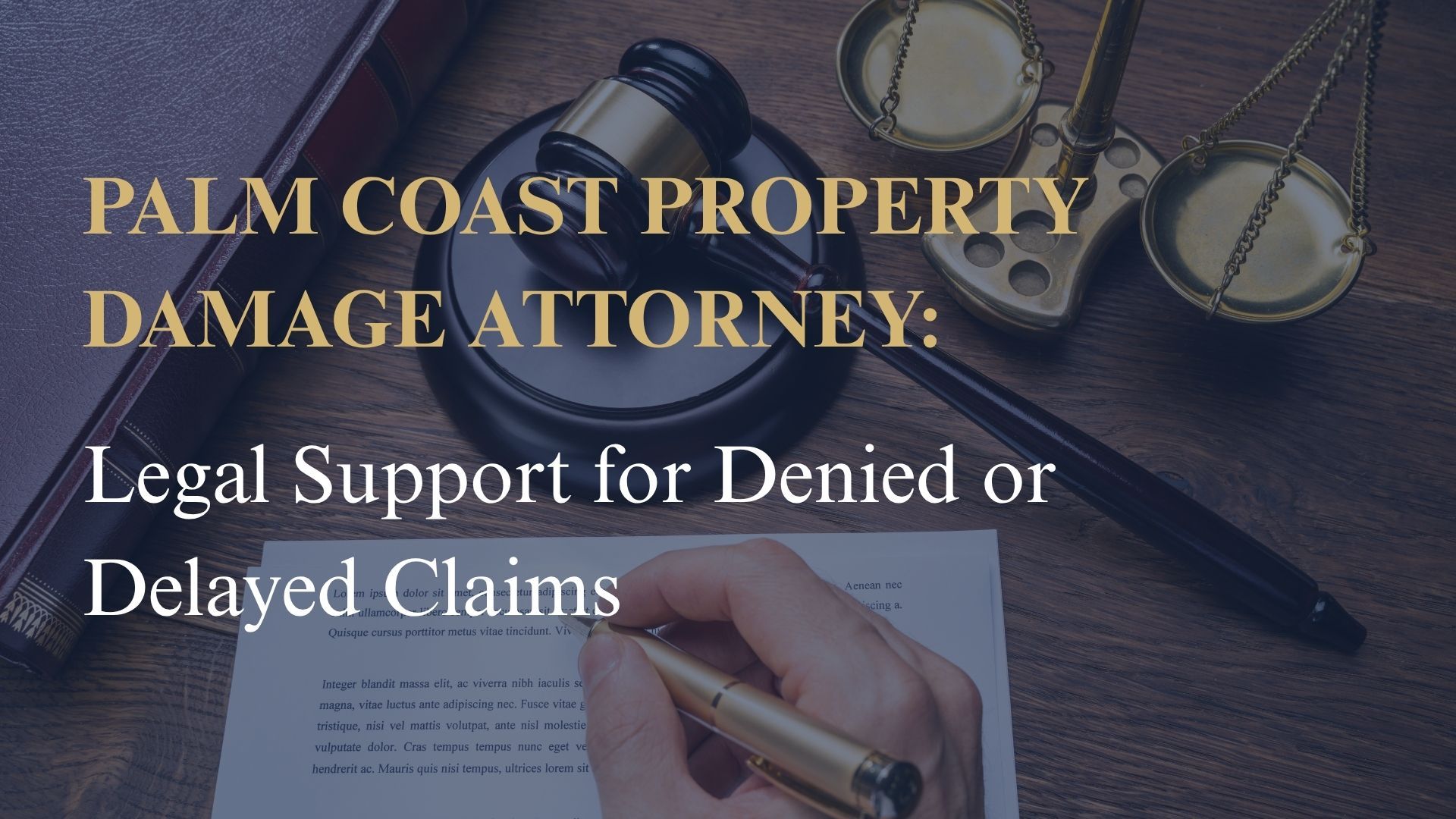 Palm Coast Property Damage Attorney Legal Support for Denied or Delayed Claims