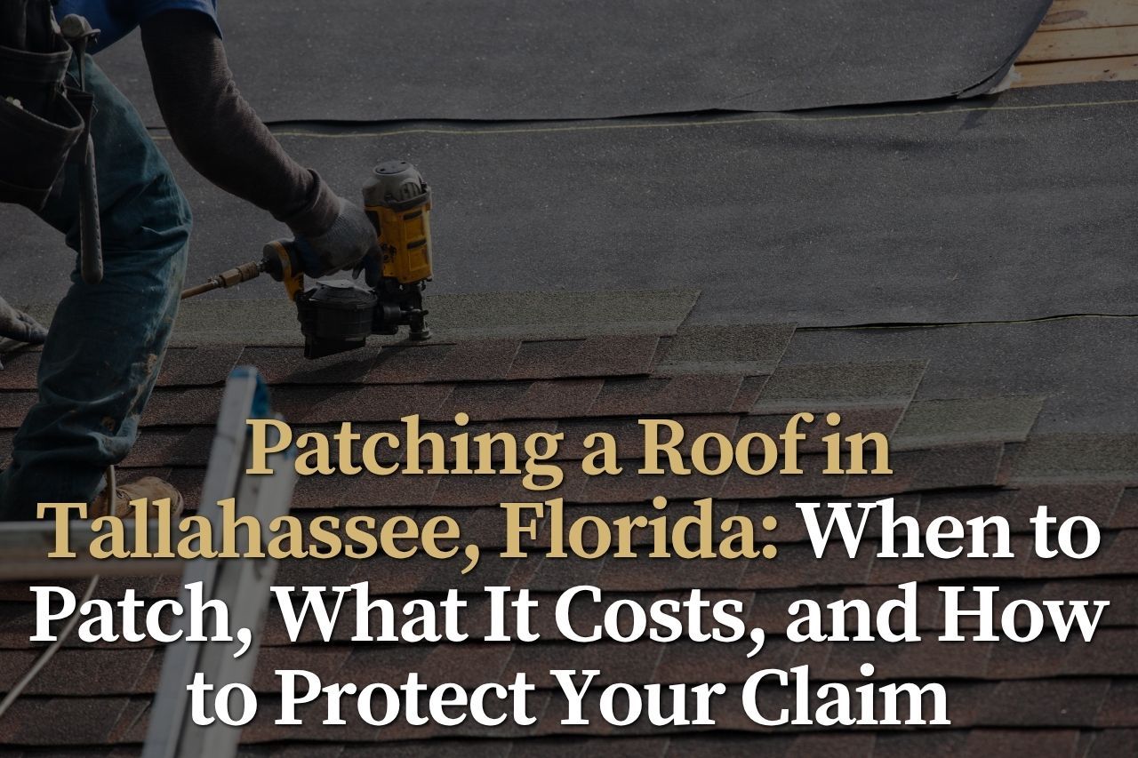 Patching a Roof in Tallahassee, Florida: When to Patch, What It Costs, and How to Protect Your Claim