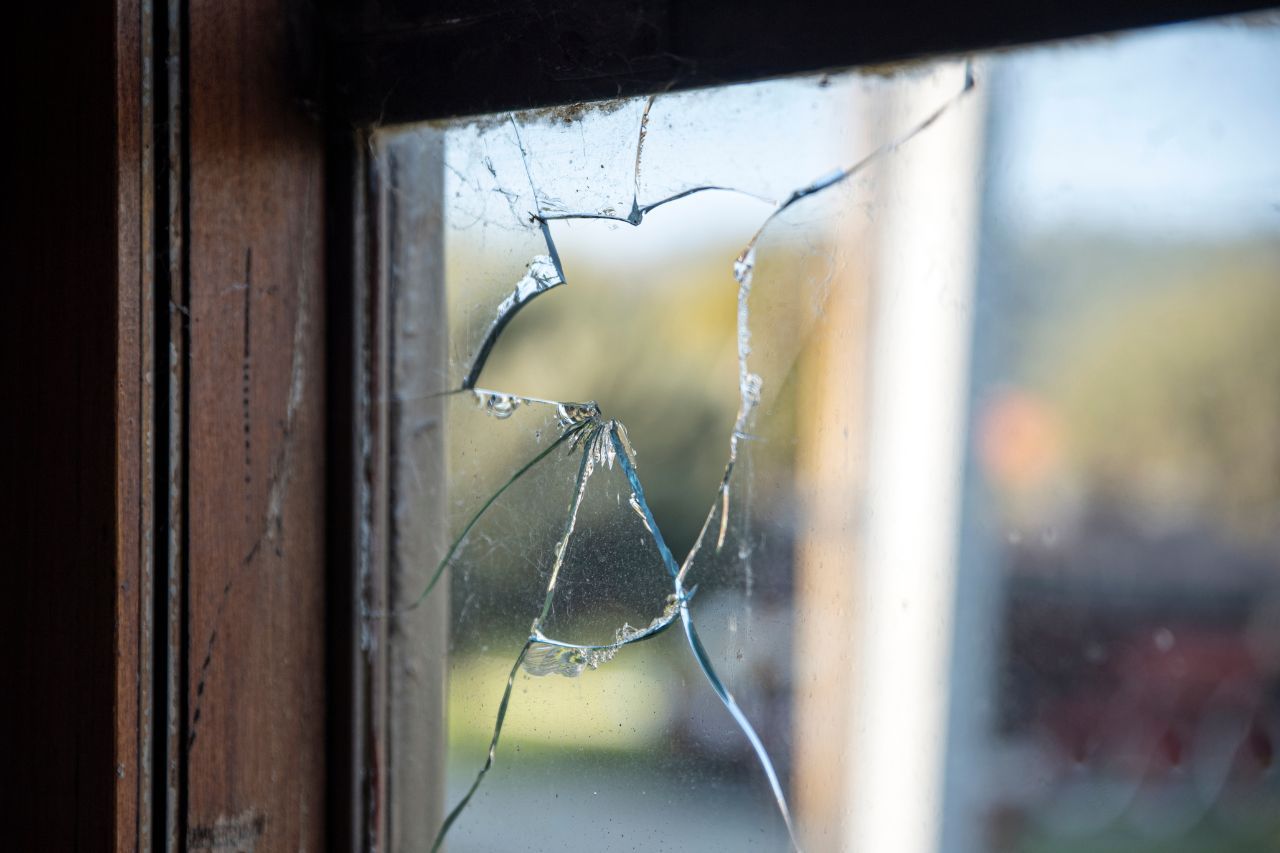 Mitigate Further Damage by covering damaged windows from Hurricane in Texas