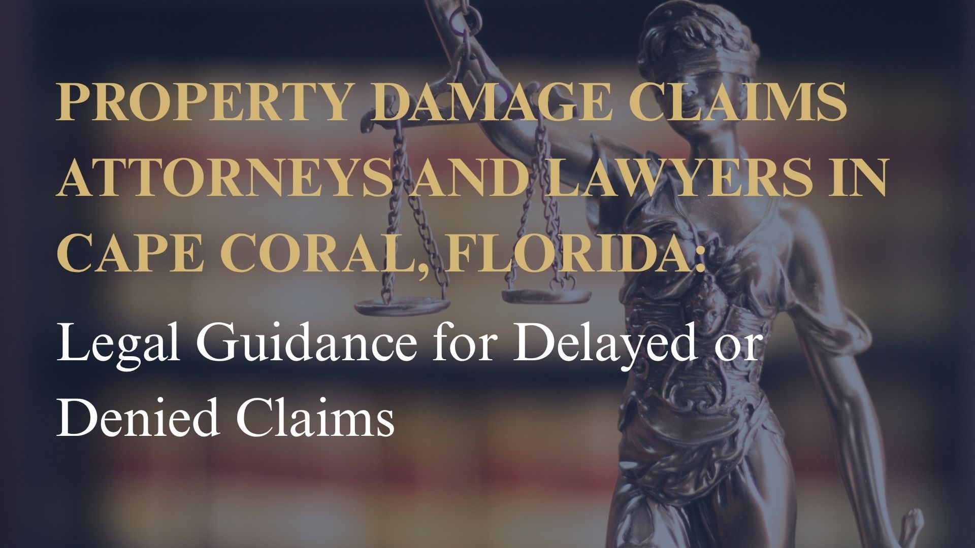 Property Damage Claims Attorneys and Lawyers in Cape Coral, Florida – Legal Guidance for Delayed or Denied Claims