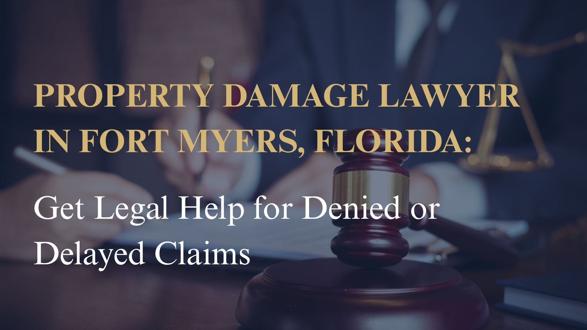 Property Damage Lawyer in Fort Myers, Florida: Get Legal Help for Denied or Delayed Claims