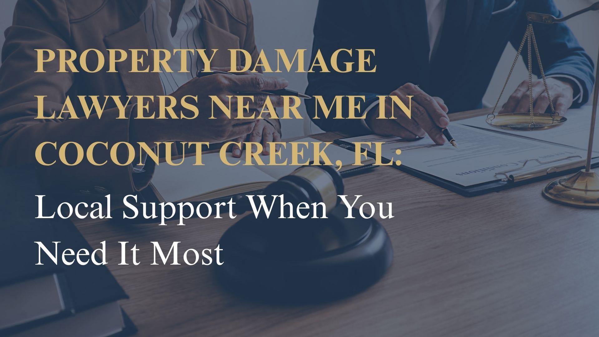 Property Damage Lawyers Near Me in Coconut Creek, FL – Local Support When You Need It Most