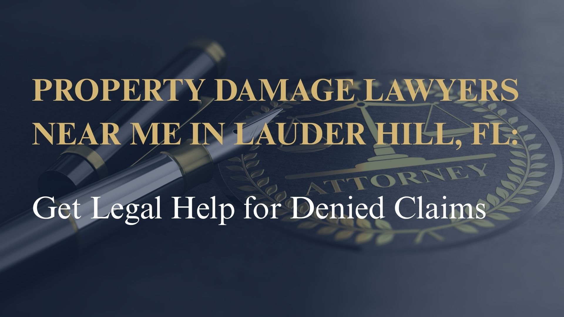 Property Damage Lawyers Near Me in Lauder Hill, FL – Get Legal Help for Denied Claims