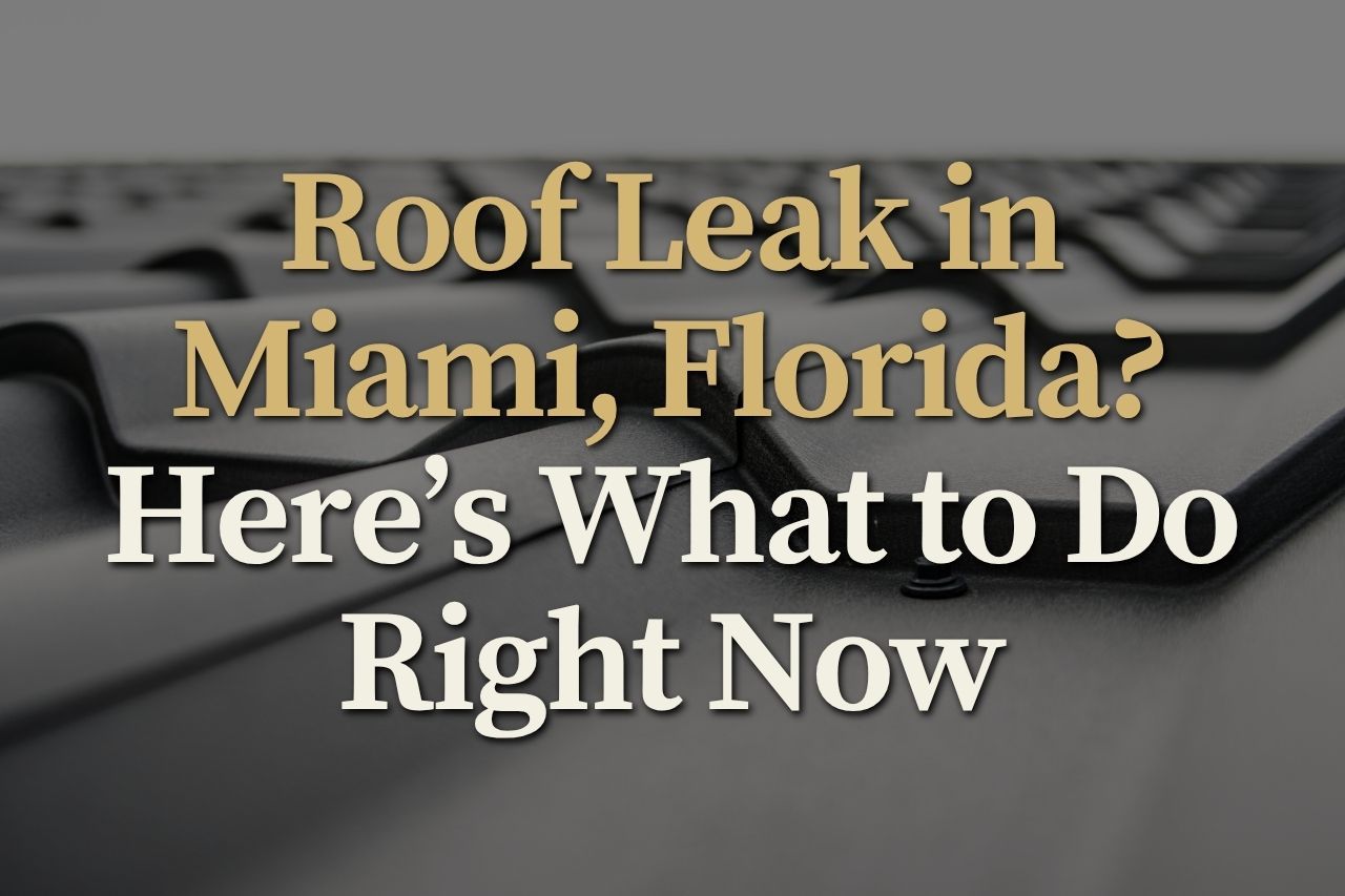 Roof Leak in Miami, Florida? Here’s What to Do Right Now