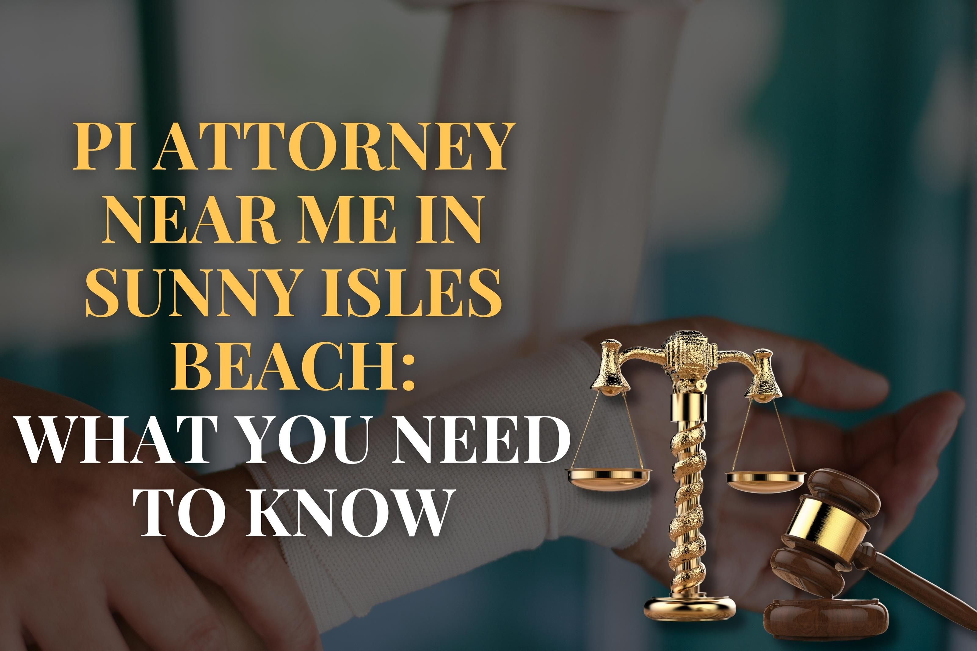 PI Attorney Near Me in Sunny Isles Beach: What You Need to Know