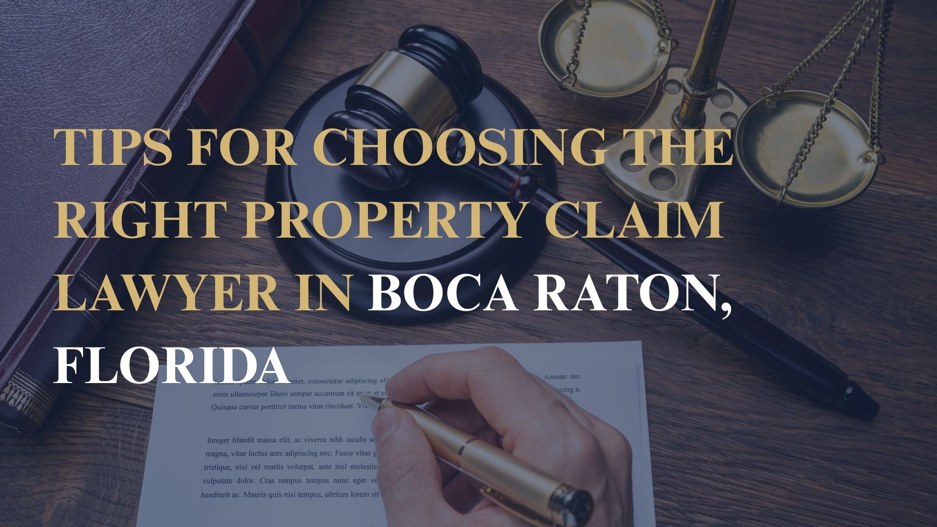 Tips for Choosing the Right Property Claim Lawyer in Boca Raton, Florida