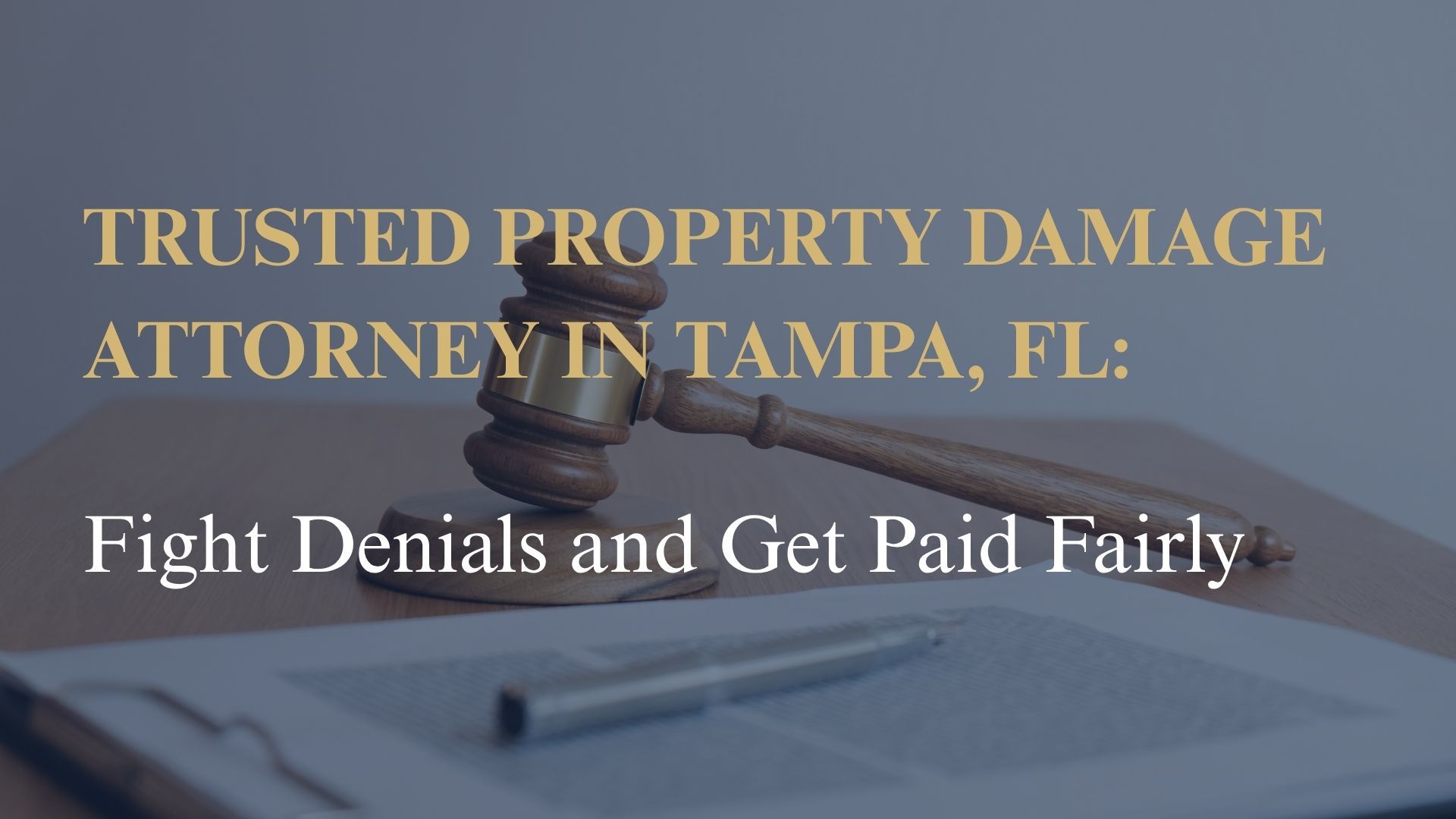 Trusted Property Damage Attorney in Tampa, FL – Fight Denials and Get Paid Fairly