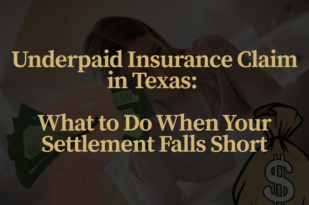 Underpaid Insurance Claim in Texas: What to Do When Your Settlement Falls Short