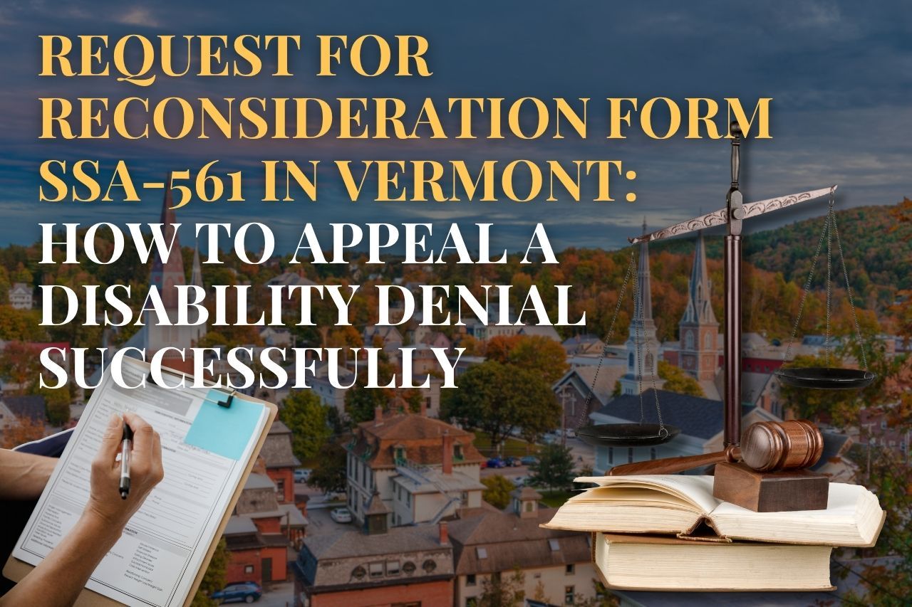 Request for Reconsideration Form SSA-561 in Vermont: How to Appeal a Disability Denial Successfully