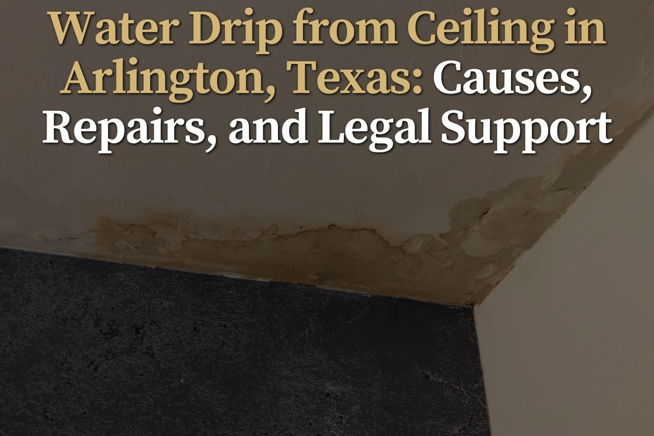 Water Drip from Ceiling in Arlington, Texas: Causes, Repairs, and Legal Support