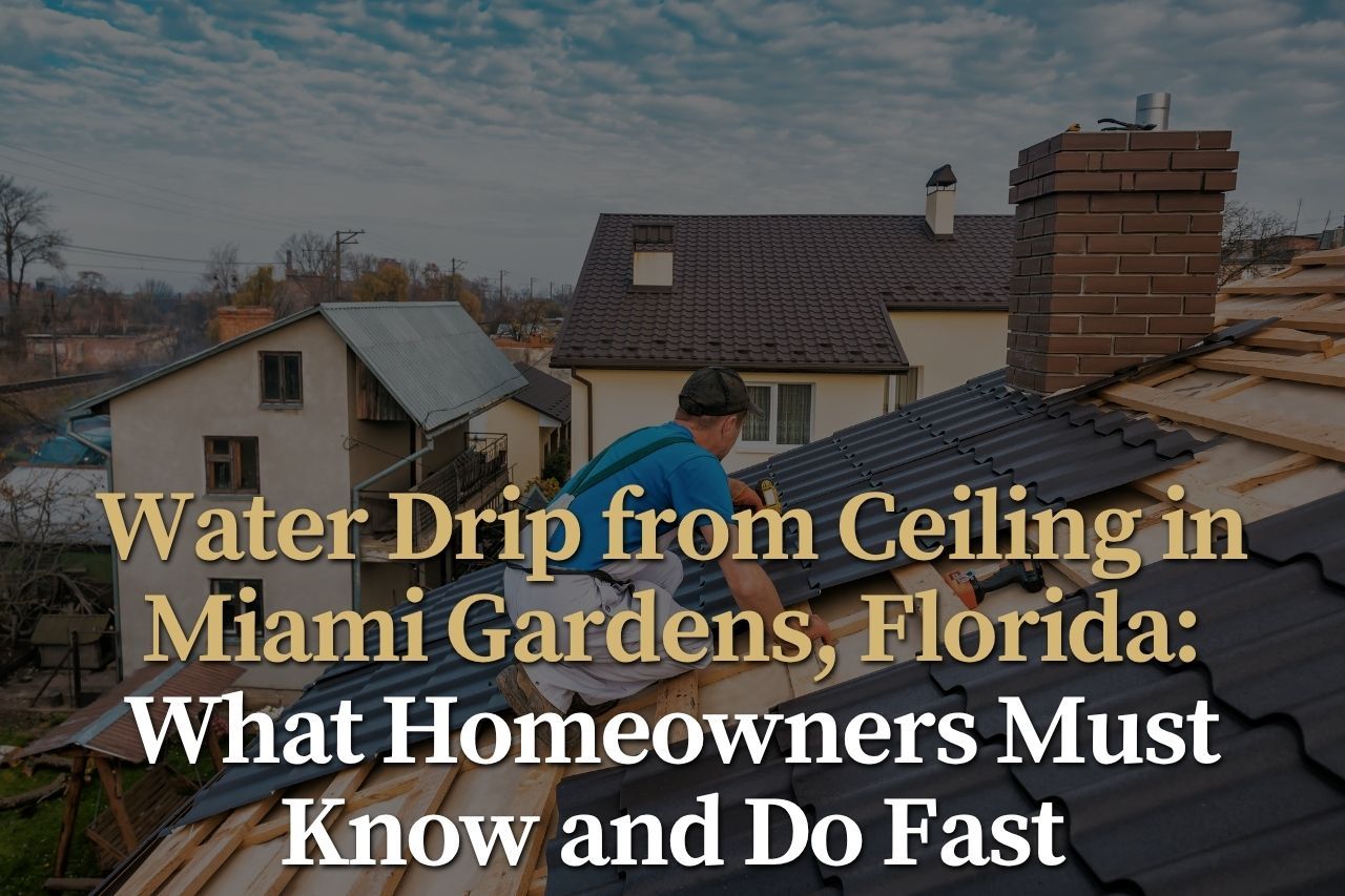 Water Drip from Ceiling in Miami Gardens, Florida: What Homeowners Must Know and Do Fast