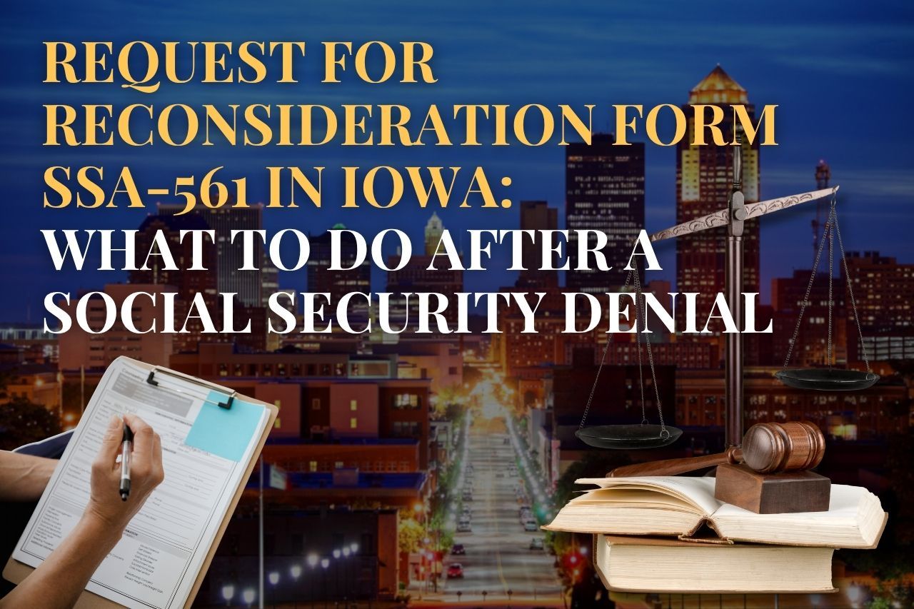 Request for Reconsideration Form SSA-561 in Iowa: What to Do After a Social Security Denial